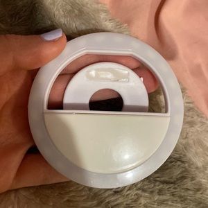 Small portable ring light. White